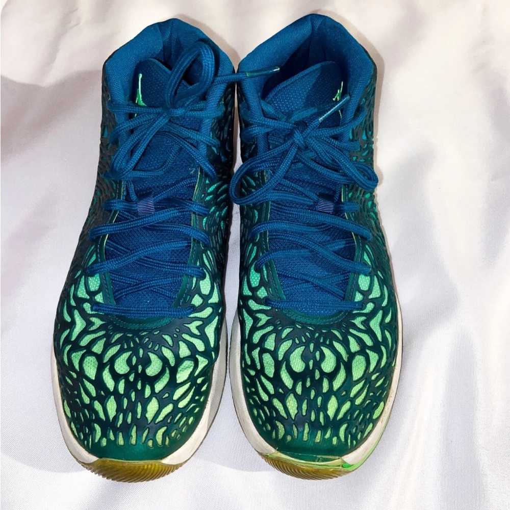 Jordan Teal and Lime Sneakers